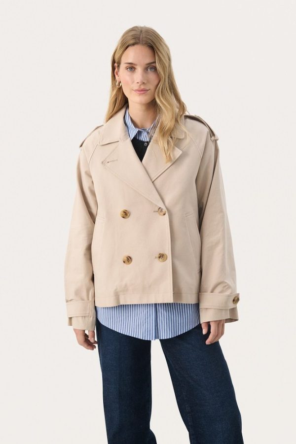 NICKEYPW TRENCHCOAT - Humus