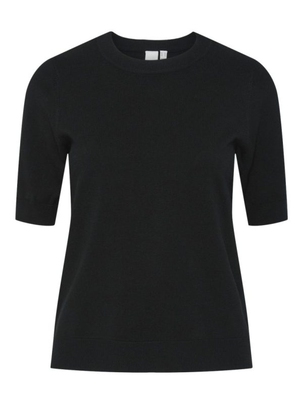 YASLENA SS KNIT PULLOVER S. NOOS - Black