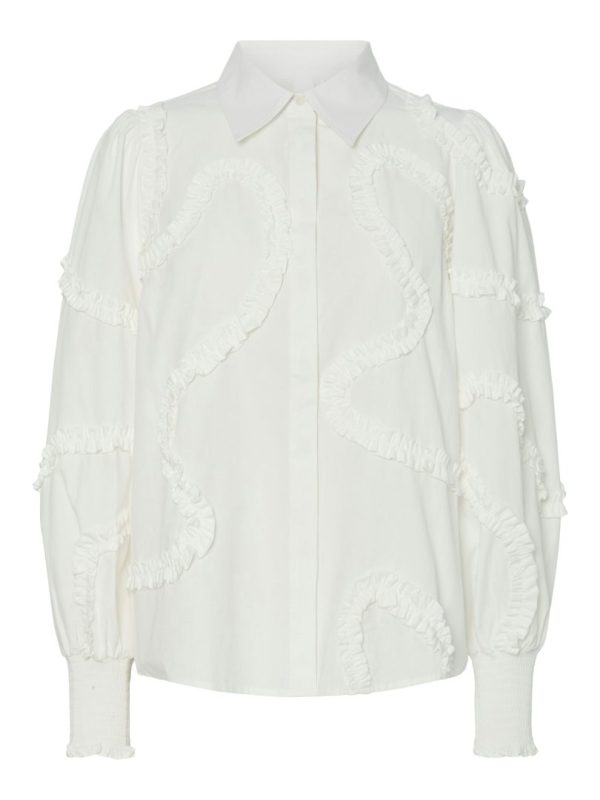 YASTRIMA LS SHIRT S. - EX-Star white