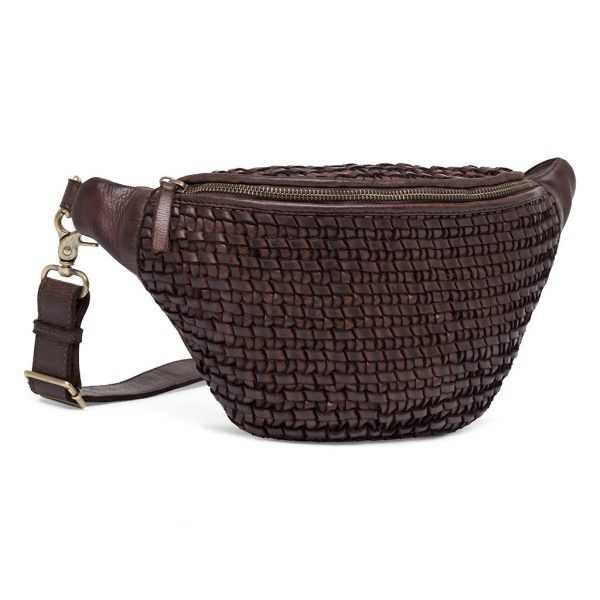 BUMBAG MED FLETTEMØNSTER-Chocolate