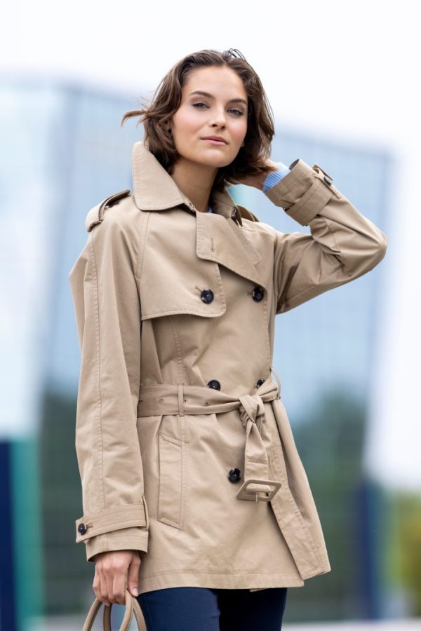 SHORT CLASSIC TRENCH COAT-Beige