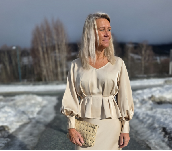 MARIELLA LS BLOUSE-Bleached sand