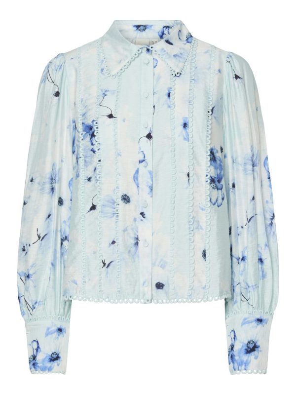 YASBILLA LS SHIRT S. - SHOW-Halogen blue/billa aop