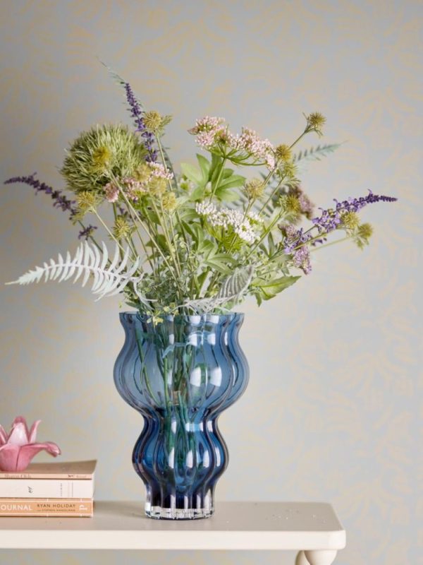 ZANNA GLASSVASE-Blå