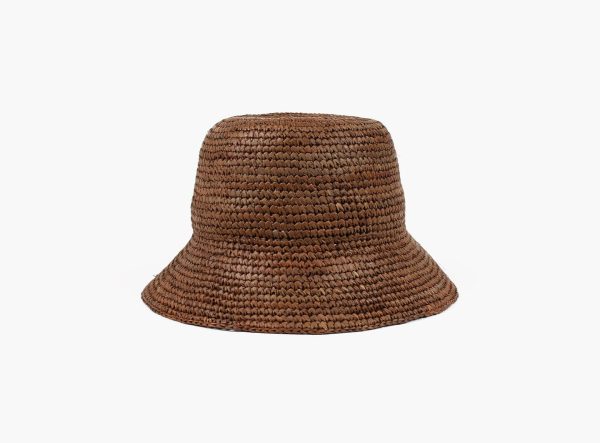 NOHR ETIENNE STRAW BUCKET HAT - Brown