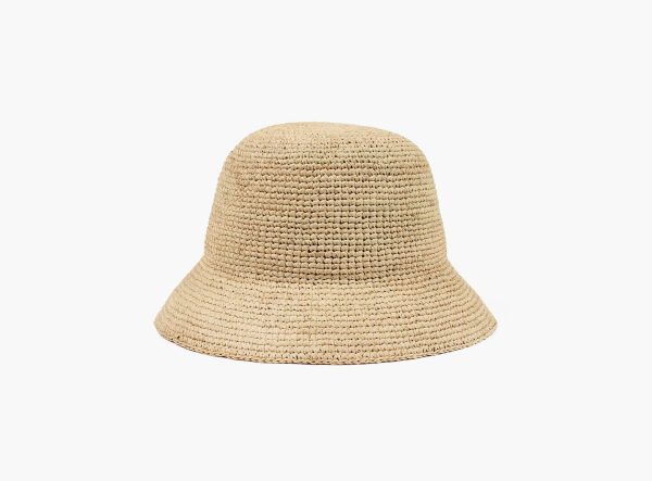 NOHR ETIENNE STRAW BUCKET HAT - Beige
