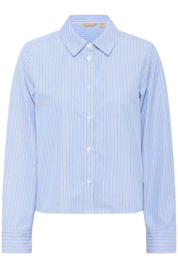 CUDAIMI SHORT SHIRT-Blue/white stripe