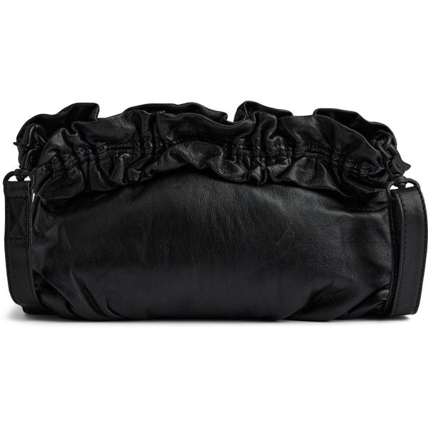 CLUTCH MED RYNKE KANT- Black