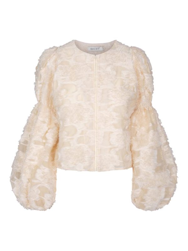 FASHION ZIP BLOUSE - Creme