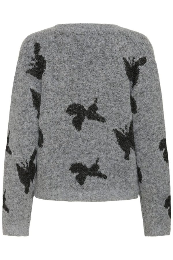 CUFREYA PULLOVER- Mid grey/black melange