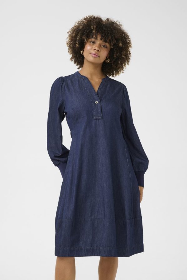 CUALLURA ARPA RIB DRESS- Rinse wash
