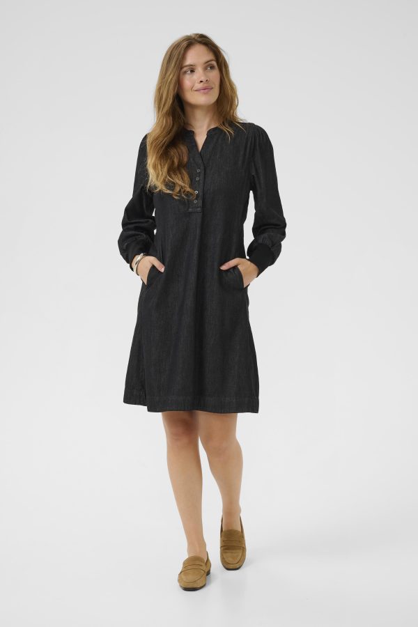 CUHLKA ARPA SHORT DRESS- Black wash