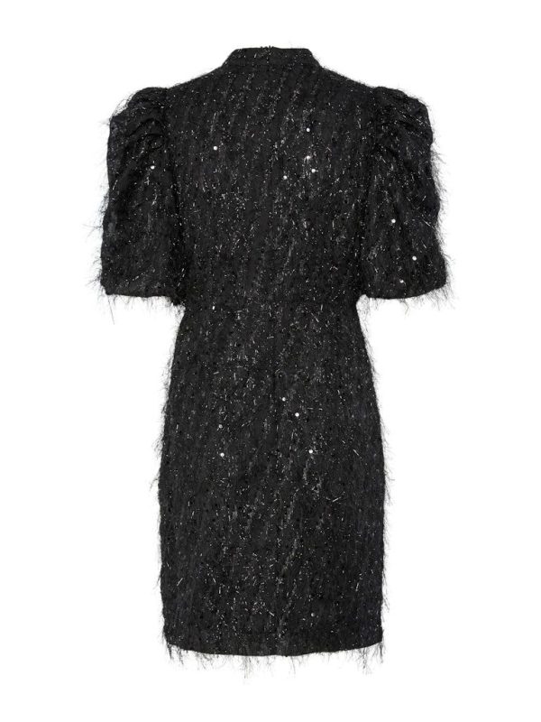 YASILZA 2/4 SEQUIN DRESS - SHOW - Black