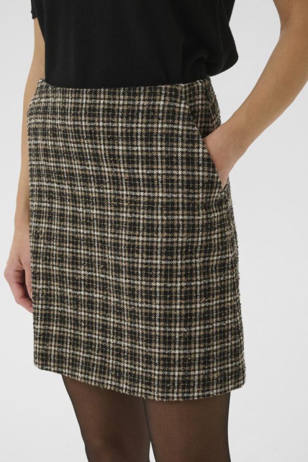 SISSAPW SKIRT- Black check