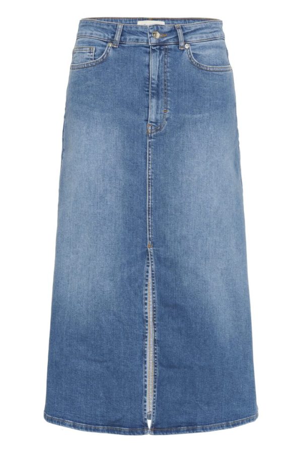 SABELAPW SKIRT-Medium blue denim