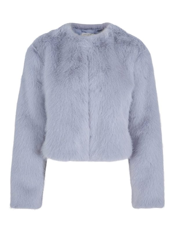 FAUX FUR JACKET CLASSIC - Light blue