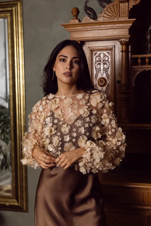 MILLIE BLOUSE - Beige