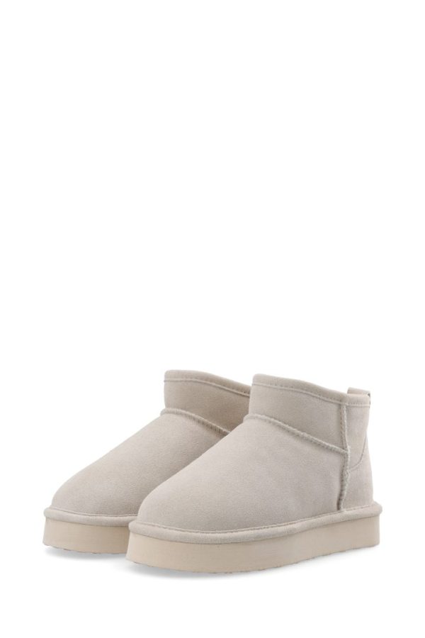 BIASNOW FLATFORM ANKLE BOOT SUEDE - Sand
