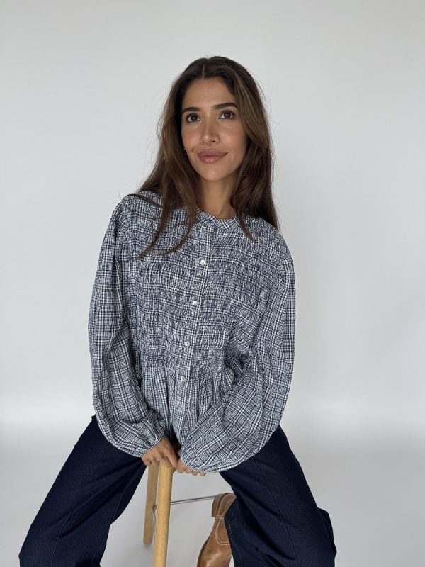 CHLOE SMOCK CHECK - Blue check