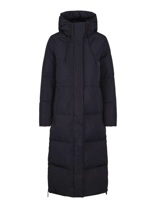 LONG WARM DOWN COAT - Navy
