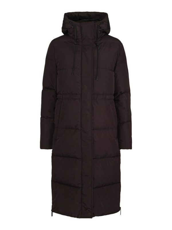 LONG WARM DOWN COAT - Black