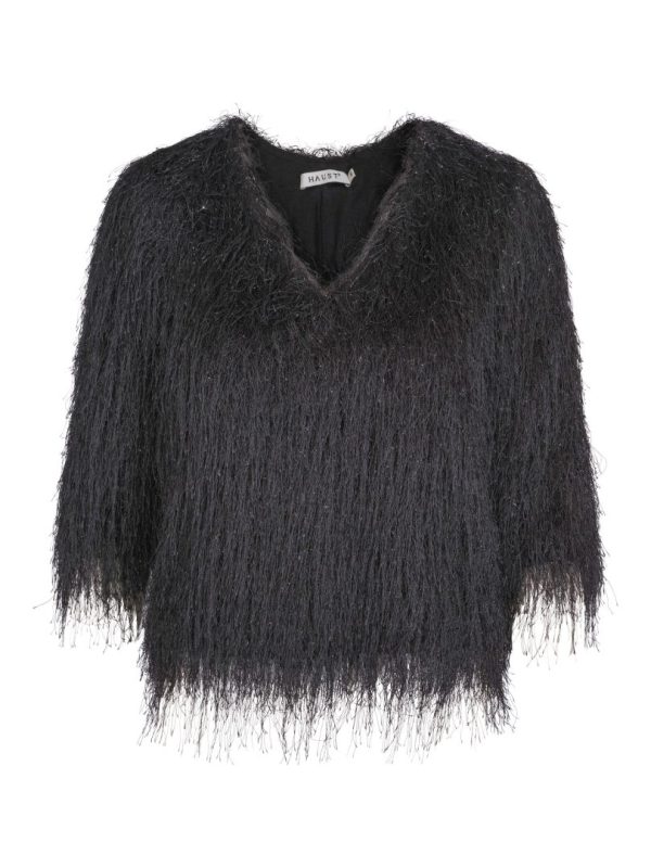HAIRY BLOUSE - Black