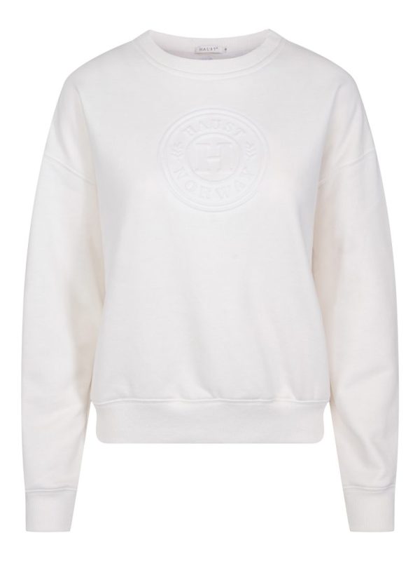 LOGO SWEATER - White