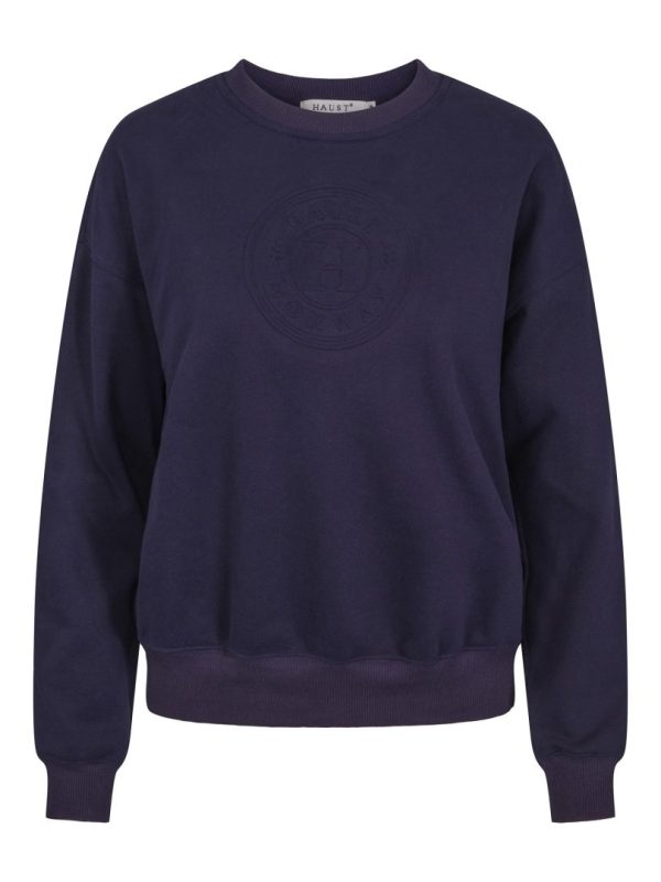 LOGO SWEATER - Navy