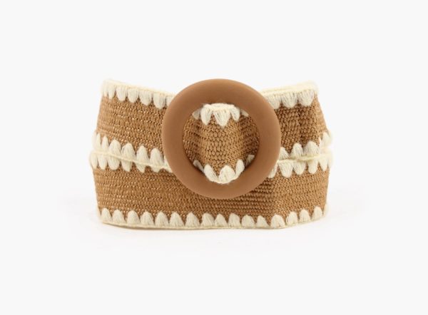 FREDRIKKE ELASTISK MIDJEBELTE- Beige