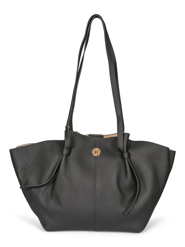 BIG FASHION LEATHER BAG- Black