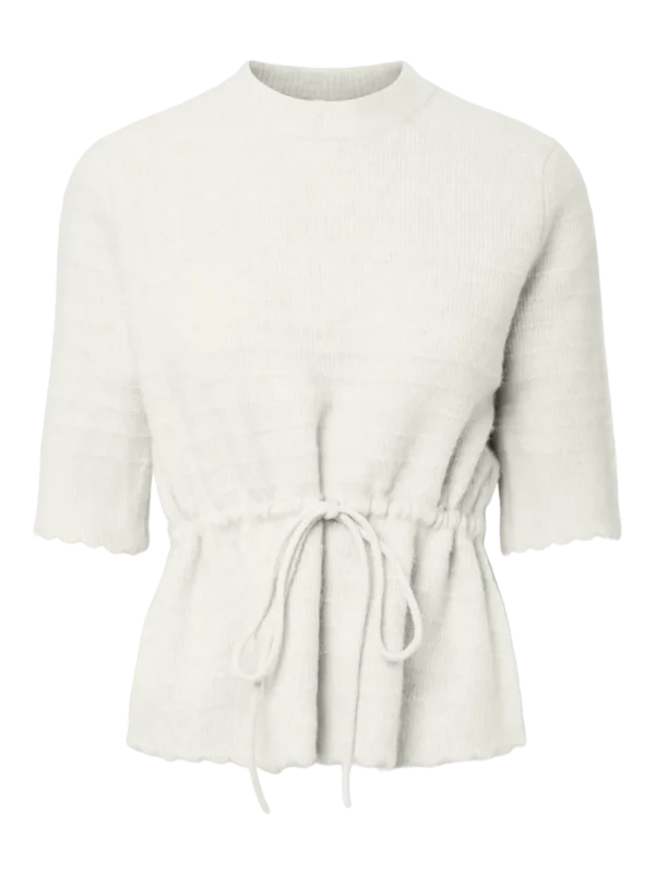 YASTHELLIS SS KNIT PULLOVER - Star white