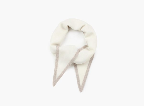 NOHR LARA DUO WOOL CASHMERE TRIANGLE - Off white