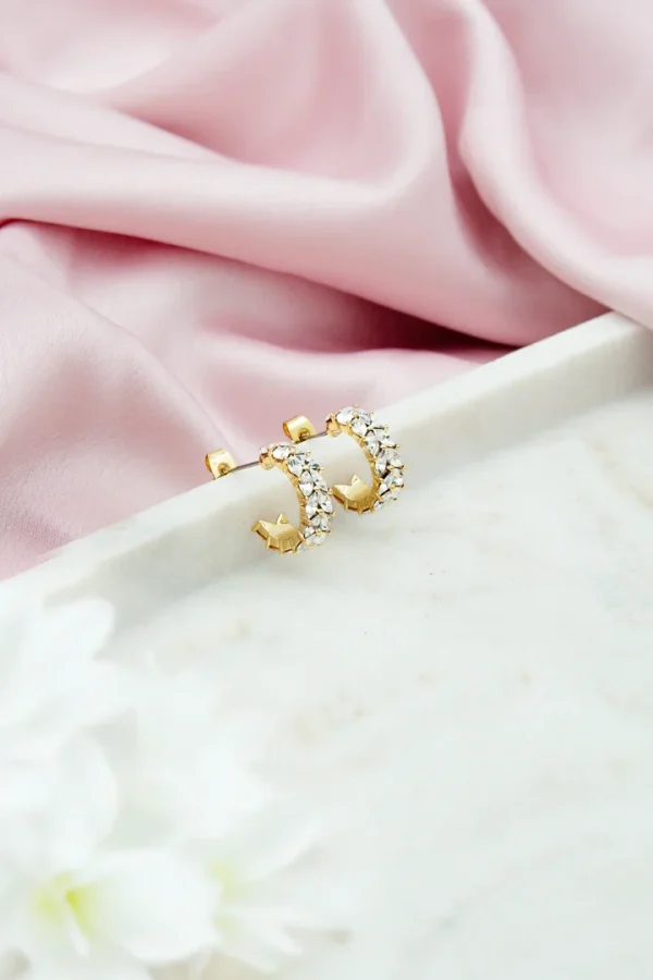 LORENZA CRYSTAL EARRINGS- Clear