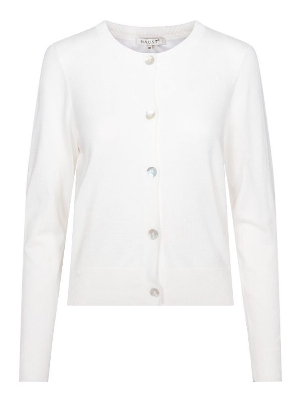 CLASSIC KNITTED CARDIGAN - White