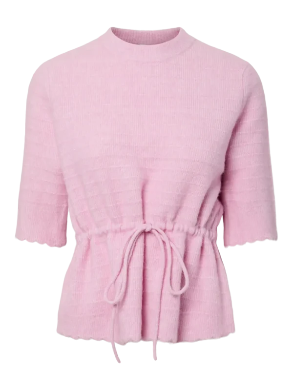 YASTHELLIS SS KNIT PULLOVER - Pink lady