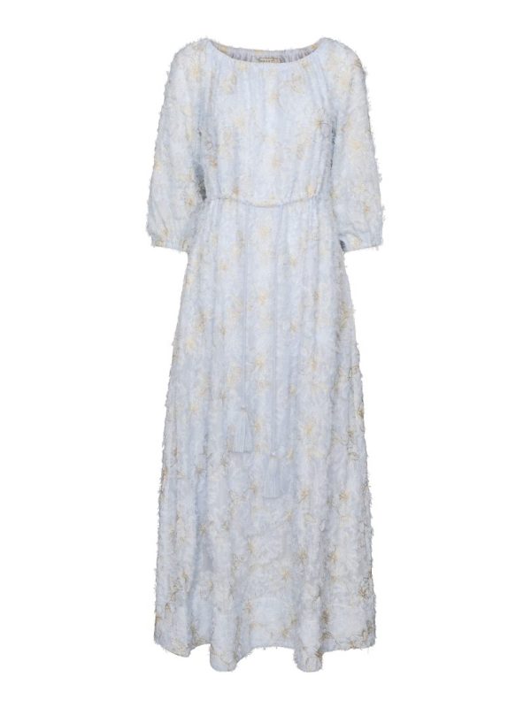 EMBROIDERY DRESS- Light blue