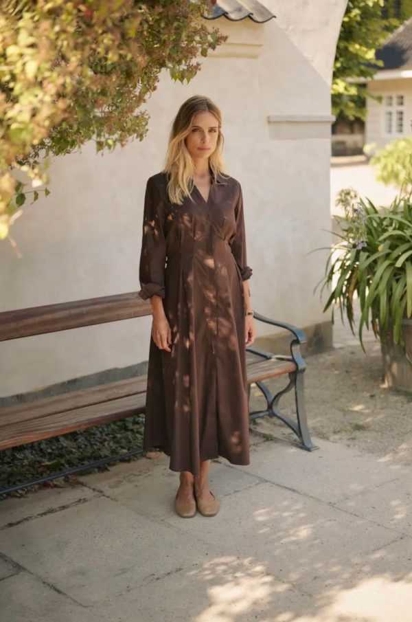 CUNIZZY ANTOINETT DRESS- Coffiee bean