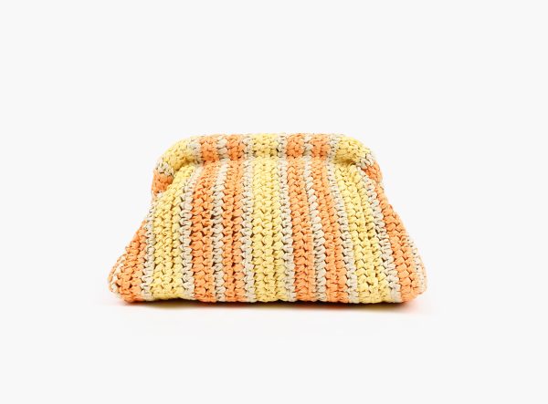 NOHR WIOLA RAFFIA-CLUTCH - Oransje