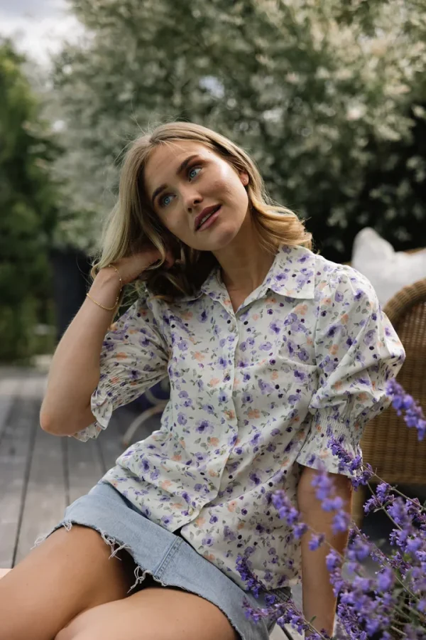 JULIETTE BLOUSE - White print