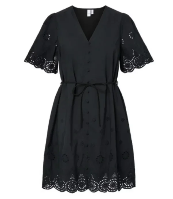 YASCORNELIA 2/4 TIE DRESS-  Black