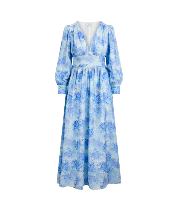 LIVORNO DRESS - Blue flower aop