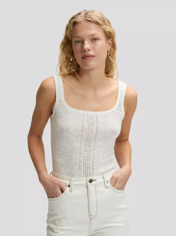 LEE KNITTED TANK - Ecru