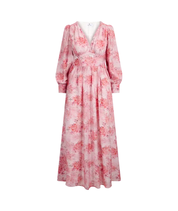 LIVORNO DRESS - Pink flower aop