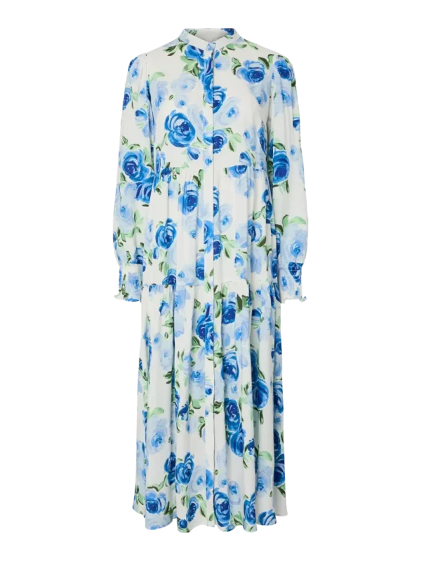 YASASINA LS LONG DRESS S. NOOS - Star white/Emula