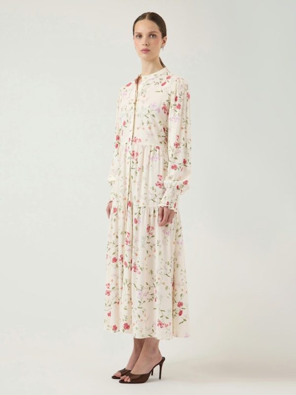 YASASINA LS LONG DRESS S. NOOS - Pristine/Botalia