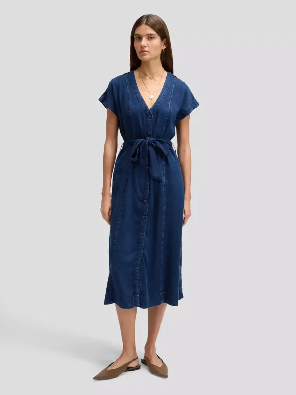 LEE BELTED MIDI DRESS - Sunset ride