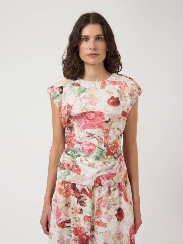 YASROSALLA SL TOP S. - Pristine/Rosalla print