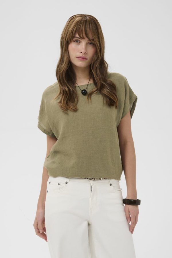 CUANIELA  MOLLY  BLOUSE- Dusky green