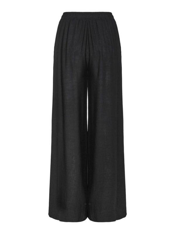 CASUAL WIDE TROUSER-Black