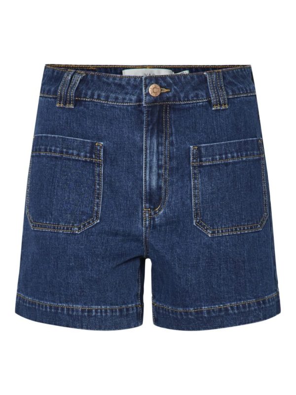 YASNEMA HMW DENIM SHORTS - Medium blue denim